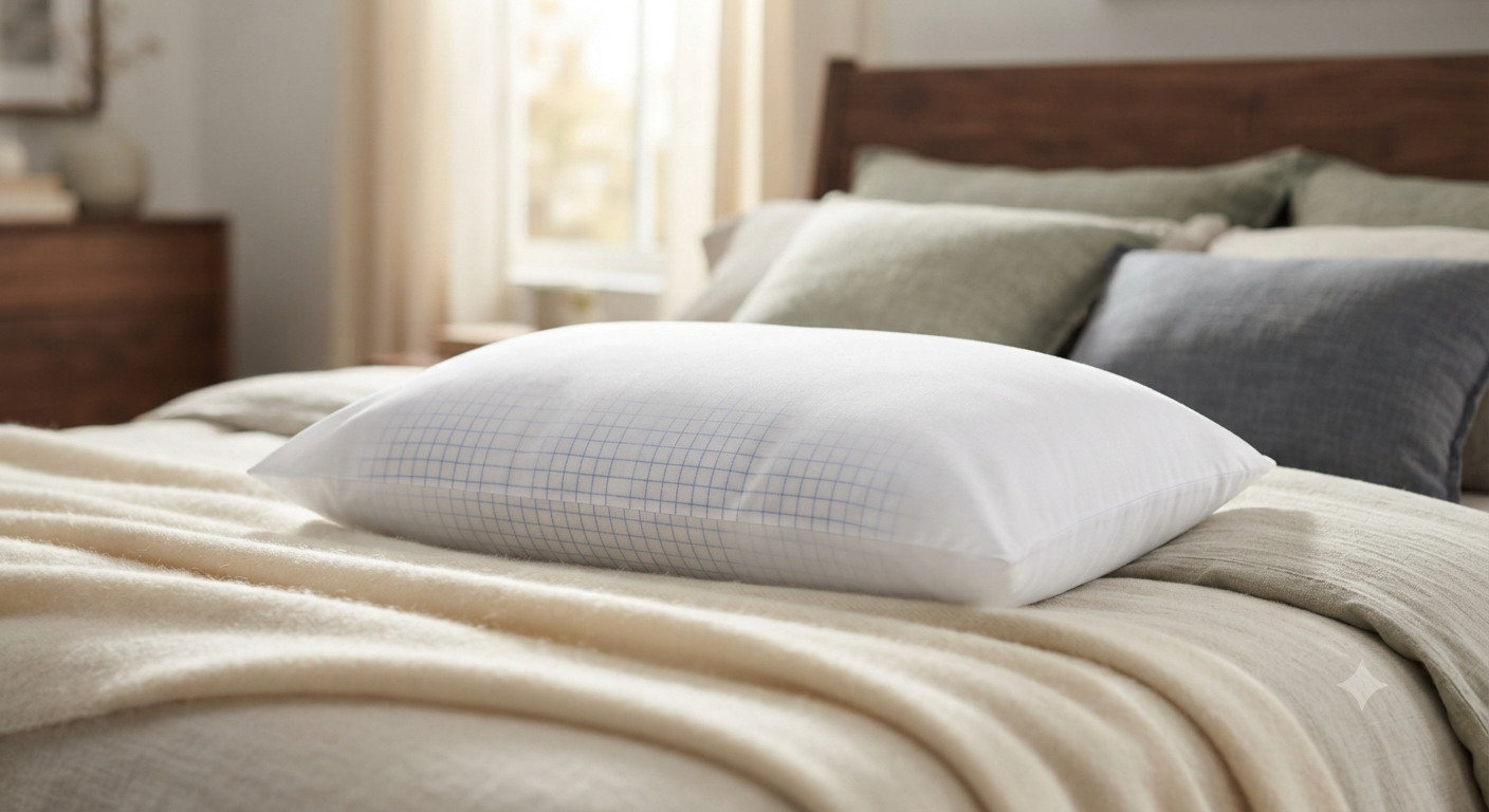 Nuvora™ Grid Pillow Despiértate sin dolor de cuello y vuelve a disfrutar de un descanso profundo.