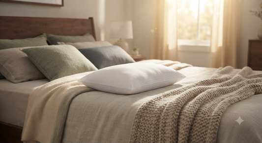 Nuvora™ Grid Pillow Despiértate sin dolor de cuello y vuelve a disfrutar de un descanso profundo.