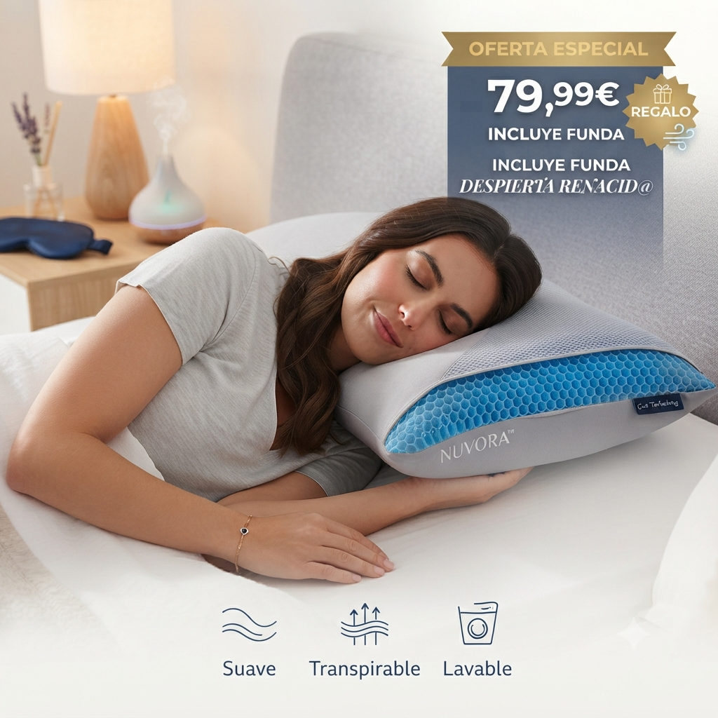 Nuvora™ Grid Pillow Despiértate sin dolor de cuello y vuelve a disfrutar de un descanso profundo.