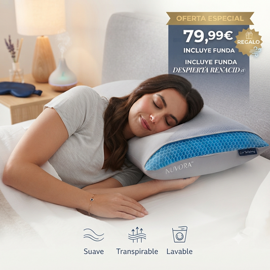 Nuvora™ Grid Pillow Despiértate sin dolor de cuello y vuelve a disfrutar de un descanso profundo.